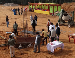 Preparations for the Blessing of the Foundation of Holy Cross College Agartala