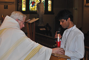 Rev Richard Warner, CSC, Receiving the Final Vows of Thomas Gomes, CSC