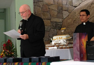 Fr O'Hara speaking at anniversary luncheon