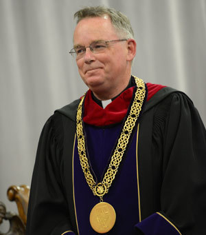 Fr John Denning, CSC, at his inauguration
