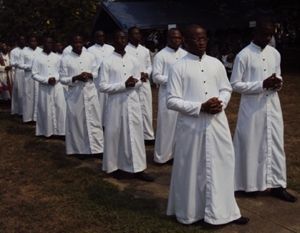 13 Novices Processing into their Mass of First Profession in Ghana