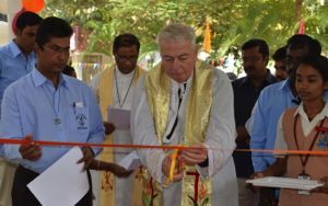 Fr Warner Inaugurates the New Building at Notre Dame of Holy Cross School in Salem