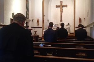 The novices' Holy Hour before their First Profession