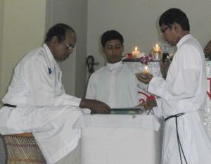 Br Rodrigues receiving the Final Professions
