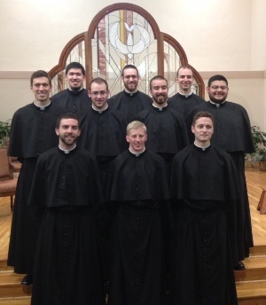 The 2015 First Profession Class at the Holy Cross Novitiate in Cascade, Colorado