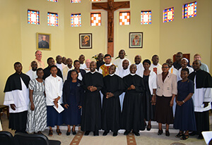 Newly Professed with all gathered Holy Cross