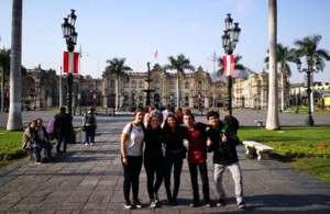 Chilean students explore Lima during the Holy Cross Youth Gathering
