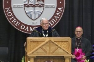 Fr Tyson gives his inaugural address at Holy Cross College