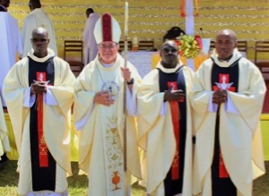 Newly Ordained Priests in East Africa with Bishop Colgan
