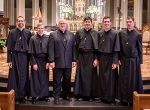 Fr William M Lies, CSC, with the five newly Finally Professed