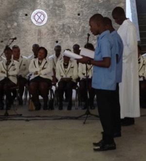 The two novices in Haiti at their First Profession
