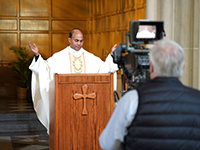 Holy Cross in Canada Assists with Daily TV Mass