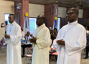 Mr. Bénédick Angrand, C.S.C., and Mr. Steker Lovinsky, C.S.C., who professed their First Vows, and to Mr. Clavens Saint-Bert Nelson, C.S.C., who professed his Final Vows