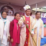 Fr. Khokon Gabriel Nokrek, C.S.C., ordained at St. Paul's Parish in Pirgacha, Bangladesh.