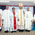 Priestly Ordination of Deacon Shohag B. Gabil, C.S.C., by Bishop Shorot Frances Gomes at St. Joseph the Worker Church in Sreemangal, Bangladesh.