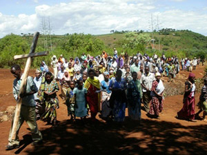 Procession with Cross in Tanzania