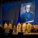 Unveiling of the banner of Blessed Basile Moreau at the Beatification Mass