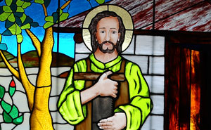 St Joseph Stained Glass, St Geroge's College, Chile