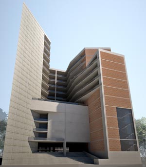 Architectural Rendering of Notre Dame University, Dhaka