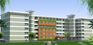Architectural Rendering of Notre Dame College Mymensingh
