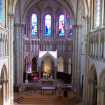 Inside of Shrine: The Sanctuary of Notre-Dame de Sainte-Croix Church, where the International Shrine to Basile Moreau is located.