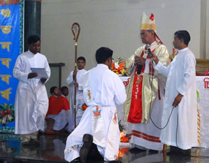 Fr Sumon is ordained by Archbishop D'Rozario