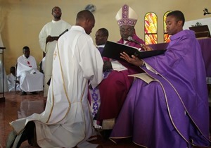 Fr Jacquy is ordained by Bishop Yves-Marie