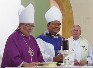 Holy Cross Bishops Jorge Izaguirre and Arthur Colgan