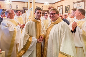Newly Ordained Fathers Strach And Hovde Celebrate Together