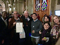 Br. Kuchenmeister First Religious Brother Awarded the Cross of St. James Award in Chile
