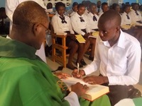 The Novitiate in Haiti Celebrates One First Profession and Receives Six New Novices