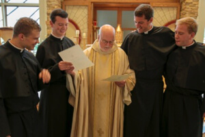 Fr O'Hara gives the United Province newly professed their first assignments