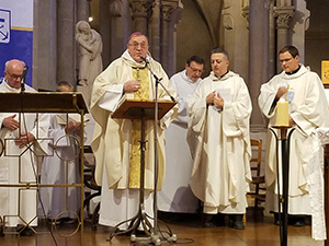 Bishop Yves Le Saux Presides at the Mass celebrating the anniversary of Moreau's Beatification