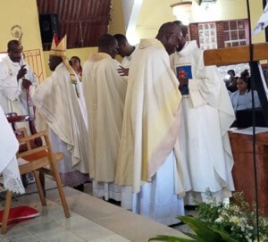 Sign of Peace during Ordinations in Haiti