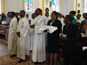 Deacon Ginal Pierre, CSC, awaits his Ordination to the Priesthood