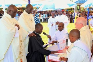 Fr William Lies, CSC, receives Final Professions in East Africa