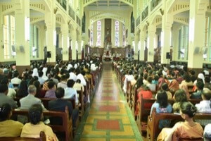 The Cathedral of Mary Help of Christians in Shillong for the Holy Cross Ordinations