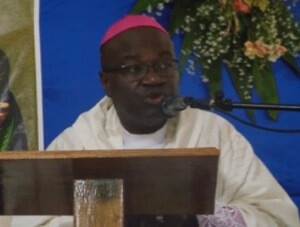 Bishop Yves-Marie Péan, CSC, presiding at the Jubilee Mass in Haiti