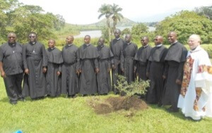 The 2019 First Profession Class in East Africa with their Novice Master and Staff