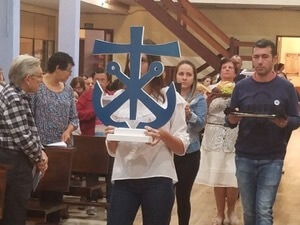 The Presentation of the Gifts during the Anniversary Mass