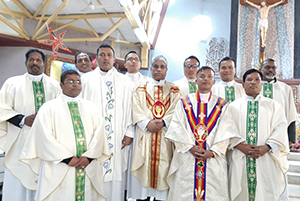 Fr. Friny Peter, C.S.C., and his brother were ordained to the priesthood on December 2020, in Impahl, India