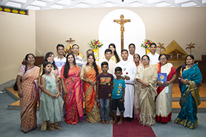 Mr. Mithu Leonard Palma, C.S.C. Final Vows with family