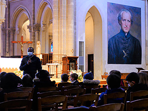 Three classes from Sainte-Anne Sainte-Croix School for guided tours of the Shrine and a brief talk on the life of Father Moreau