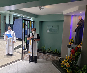 Blessing of St. André statue in Peru
