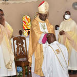 The Most Rev. Yves-Marie Pean, C.S.C., Bishop of the Diocese of Gonaïves, conferred the Sacrament of Holy Orders on Deacon Clavens Saint-Bert Nelson, C.S.C., at St. Peter and Paul Parish in Limbé, Haiti.