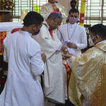 Anointing With Holy Chrism In South India.