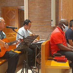 Br. Anthony Pereira and Fr. Emmanuel Ralte Leading Music at Mass.