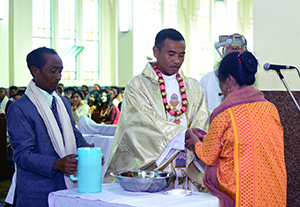 Fr. Ishongkun Kurbah, C.S.C. His Ordination to the priesthood was 20 May at Mary Help of Christian Cathedral in Shillong.