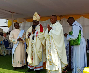 Fr. Joachim Nganda, C.S.C. Ordained at the Inauguration of St. André Bessette in Koch Goma, Uganda