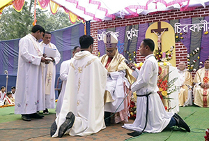 Fr. Joy Franco Biswas, C.S.C., Ordination in Bangladesh